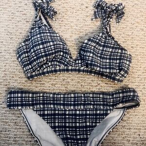 Time and Tru Checkered Bikini Set